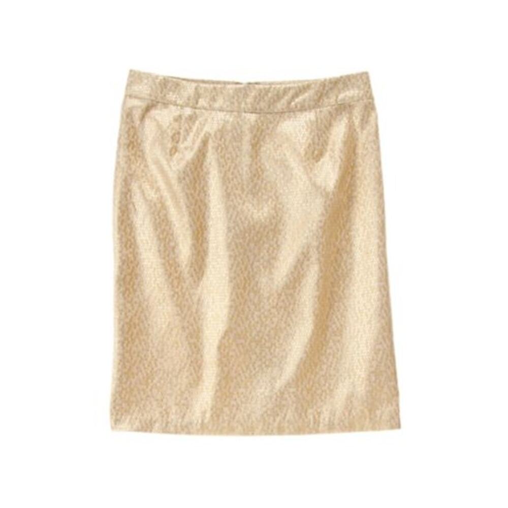Gymboree Womens Skirt 14‎ Brocade Gold Holiday Shine Metallic NEW Lined Knee MOM